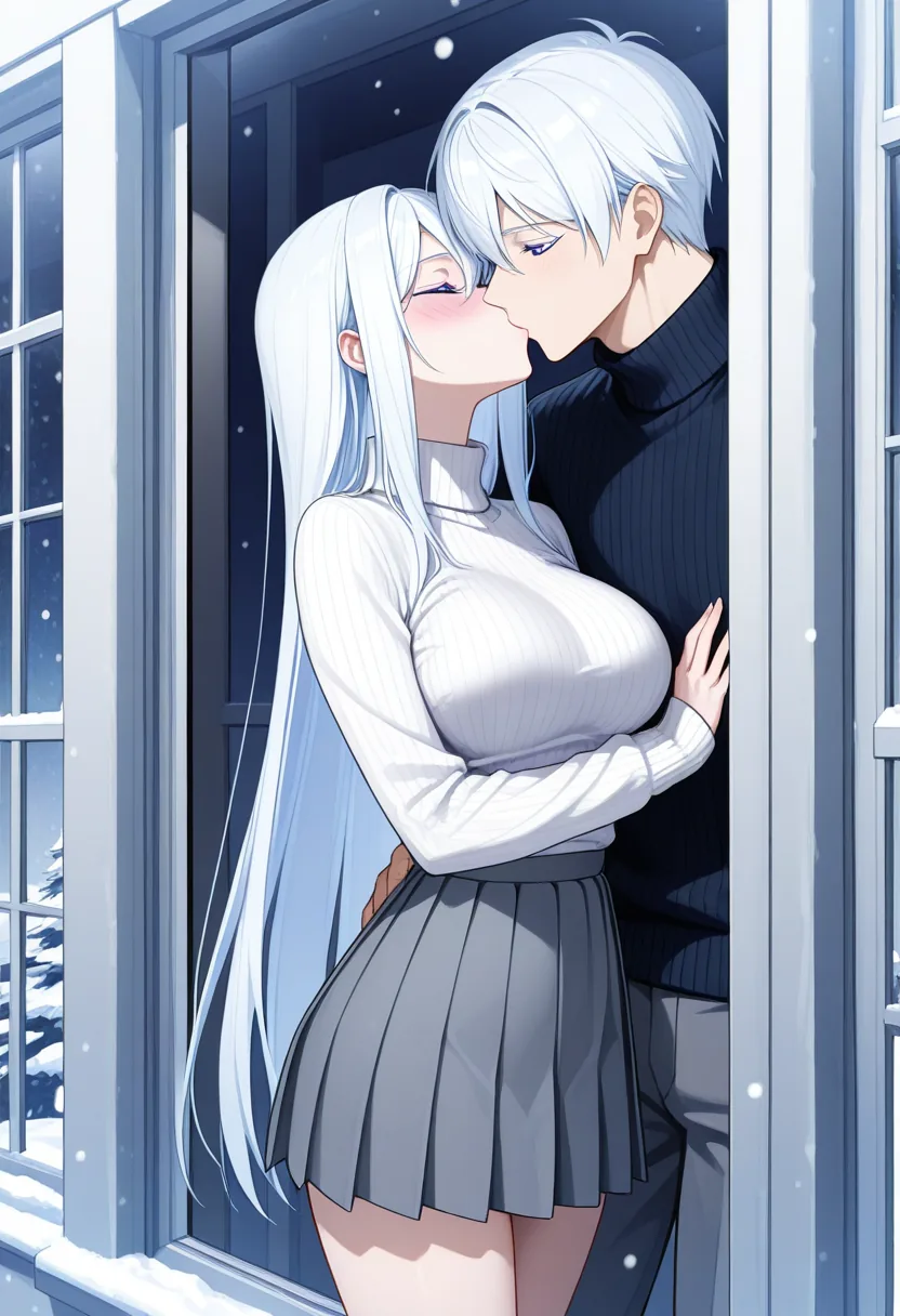 Story 7: Watching Snow — panel 4 — first kiss