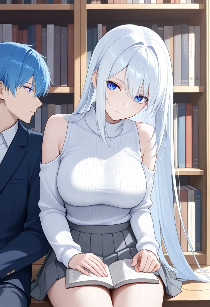 Story 21: Library Study Setup — panel 2 — tension building