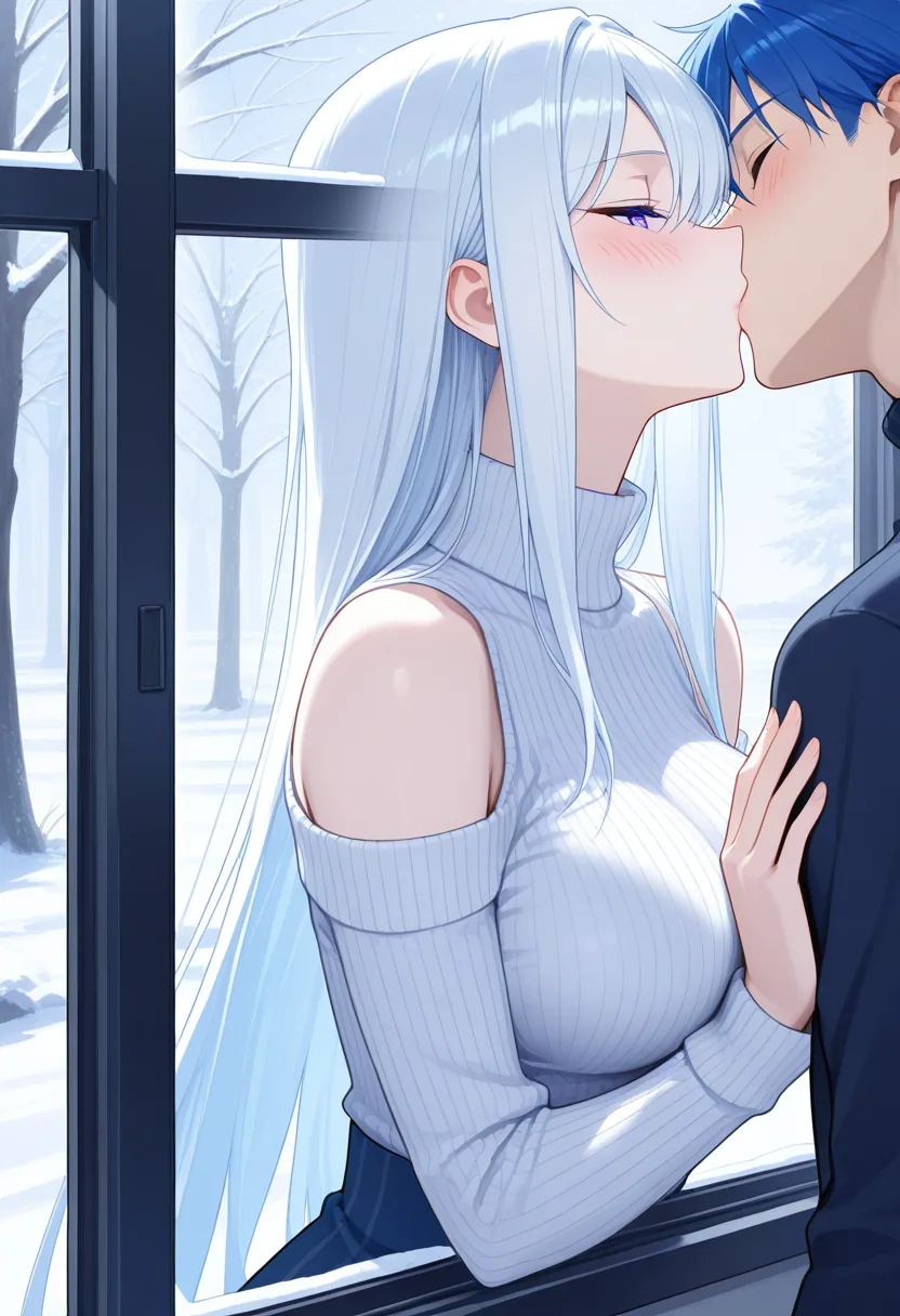 Story 22: Window Watching — panel 4 — passionate kiss
