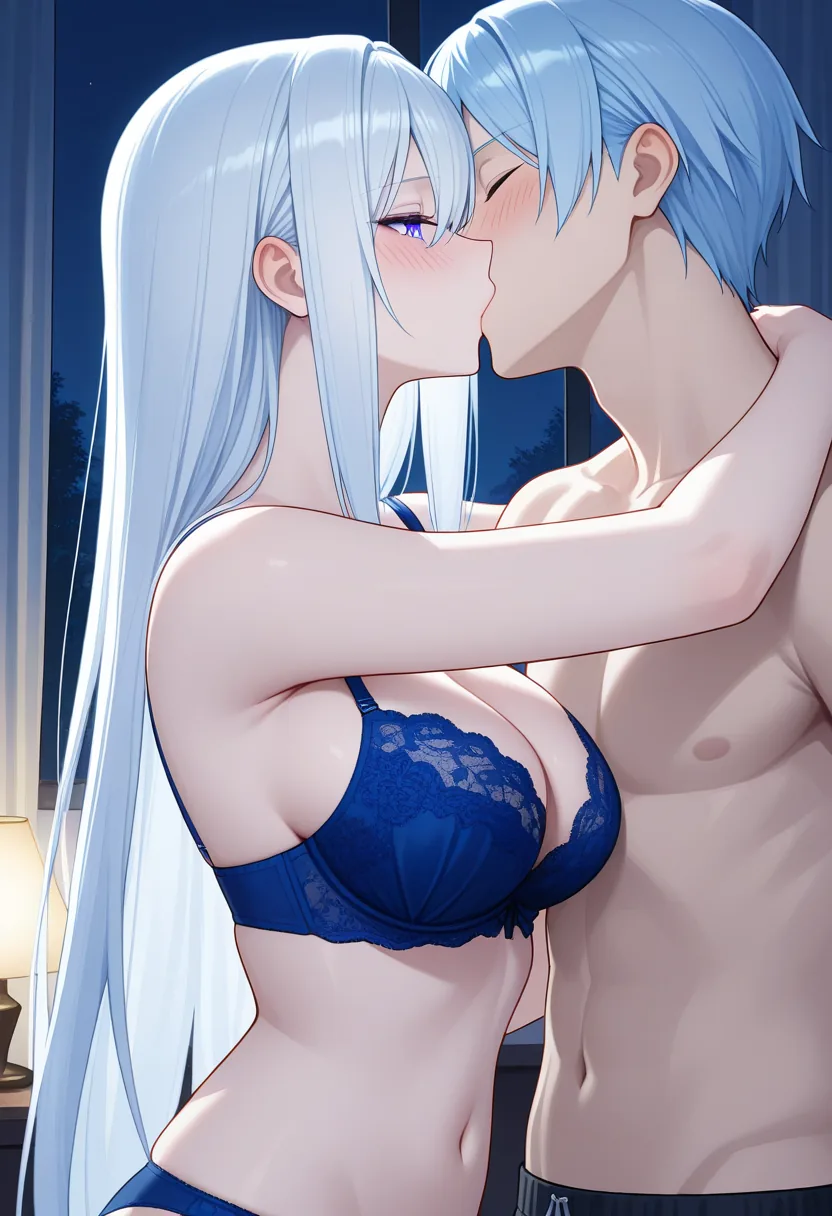 Story 24: Reading In Bed — panel 5 — kissing undressing