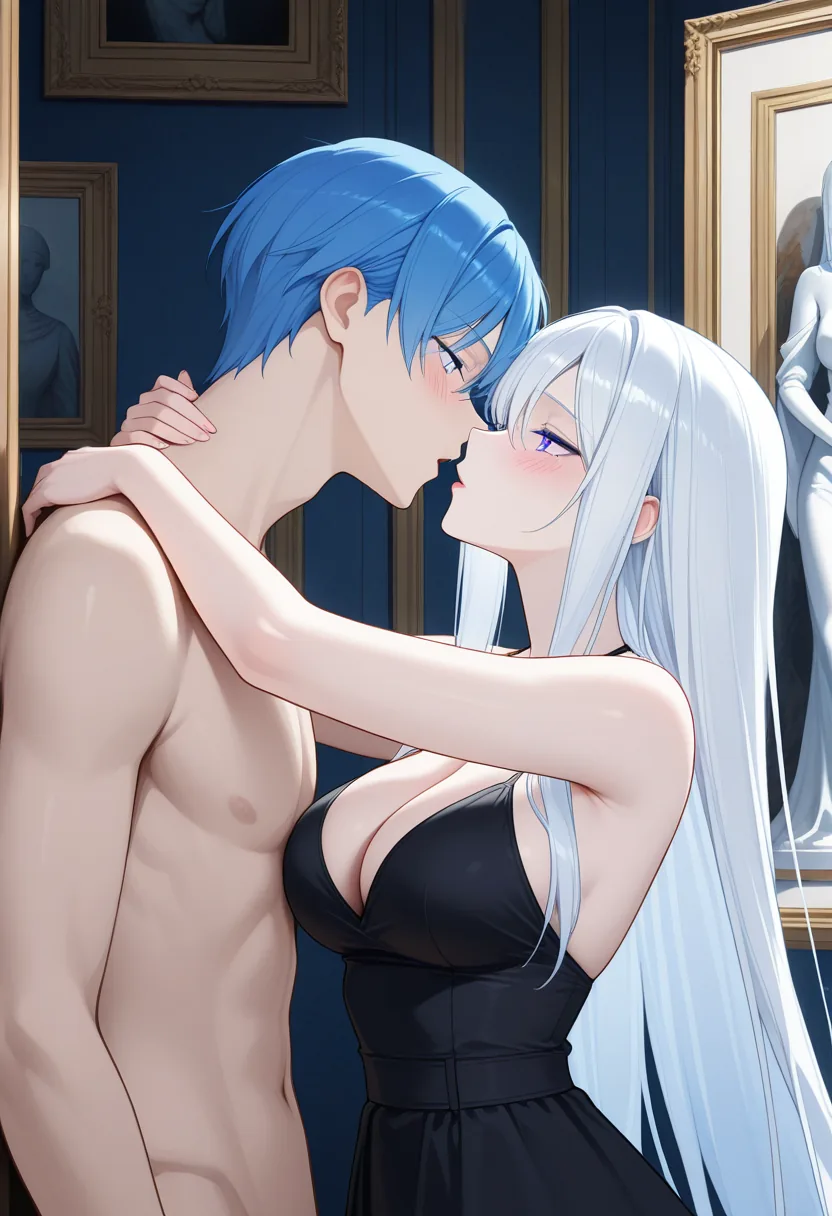Story 39: Gallery Viewing — panel 3 — gallery kiss