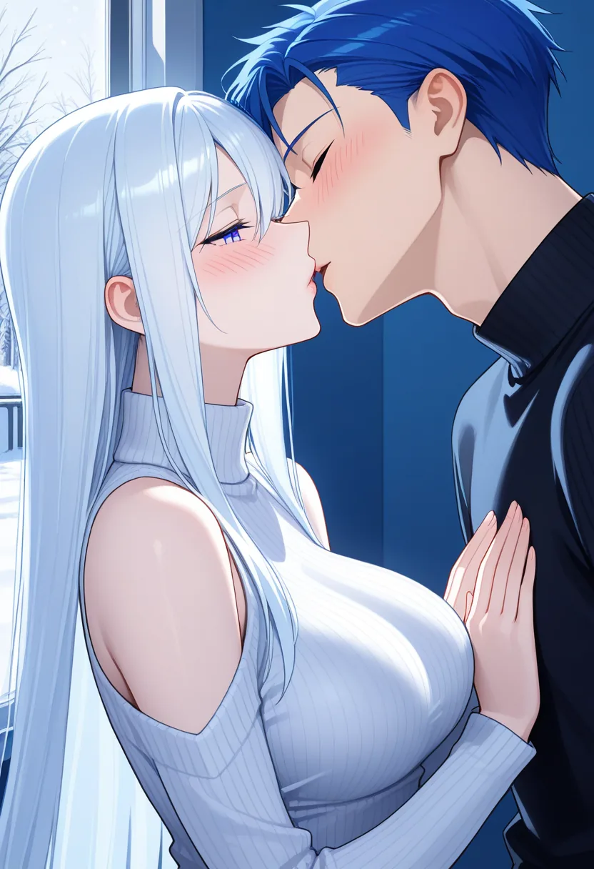 Story 42: Watching Snow — panel 3 — turning kiss