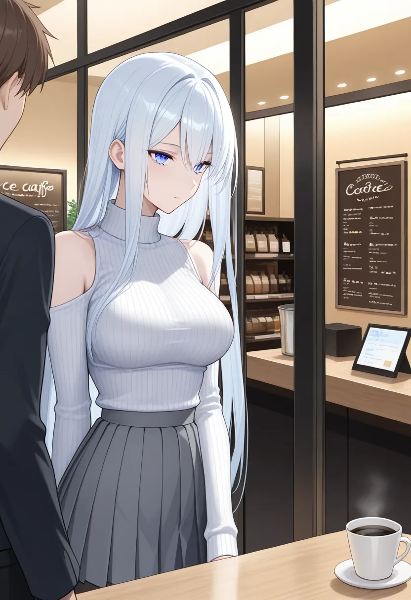 Story 44: Late Study — panel 2 — barista chat