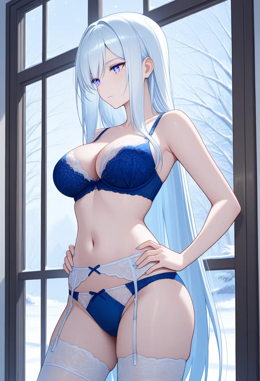 Story 87: Snowy Return — panel 5 — lingerie contemplation