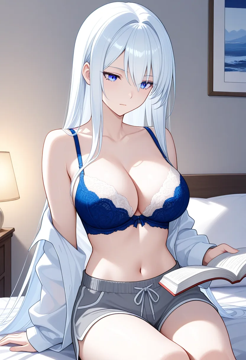 Story 89: Bedtime Reading — panel 4 — shirt open