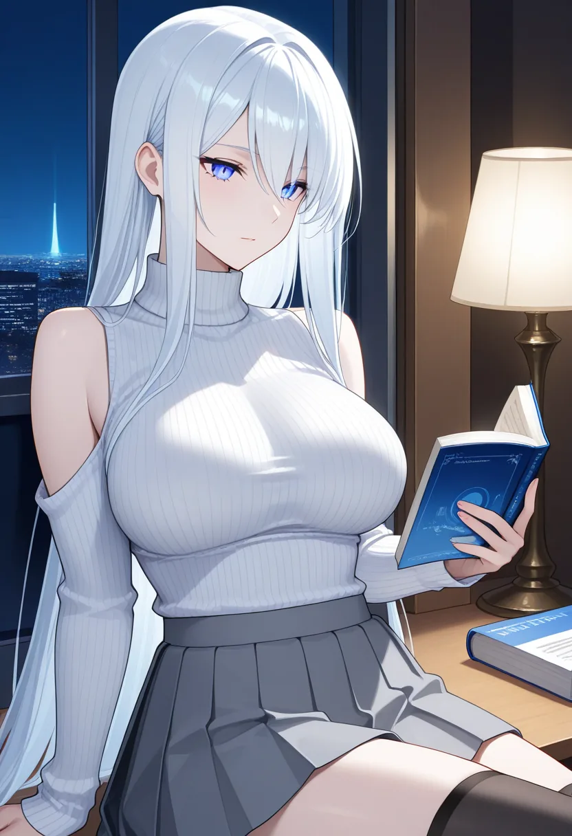 Story 92: Reading Clothed — panel 1 — reading desk clothed