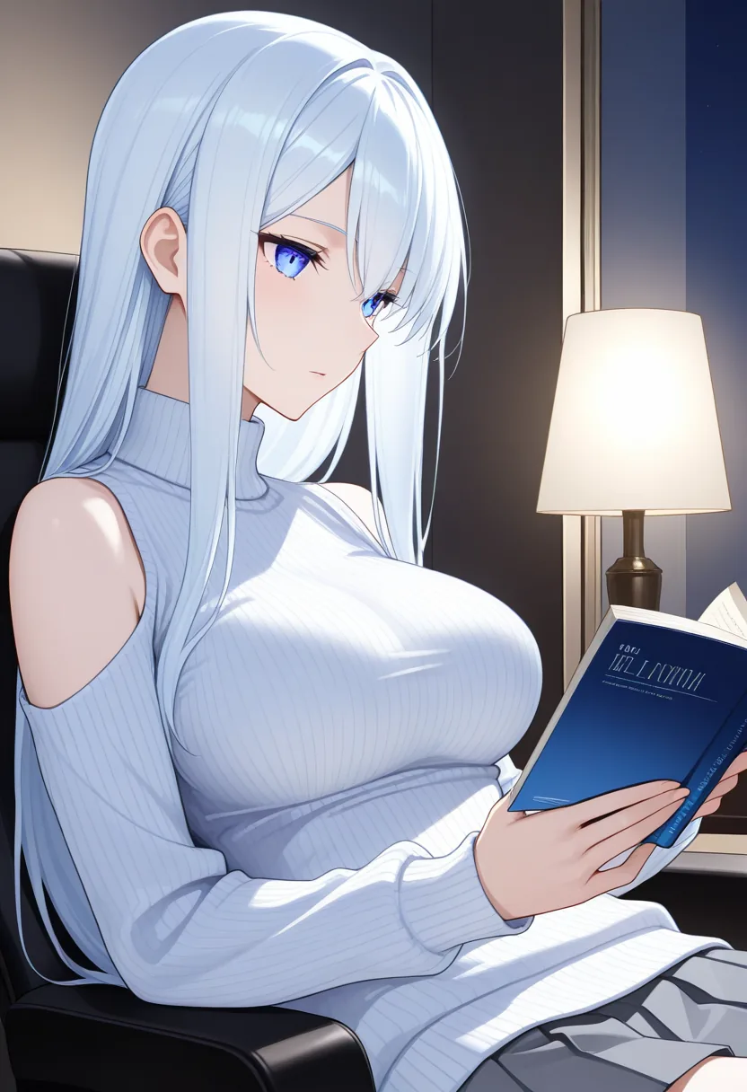 Story 92: Reading Clothed — panel 2 — sweater loose