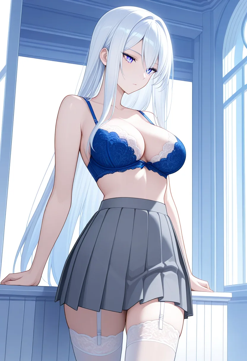 Story 93: Admiring Sculpture — panel 3 — lingerie visible