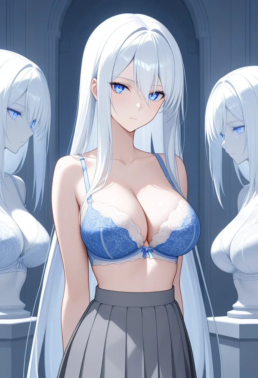 Story 93: Admiring Sculpture — panel 3 — sweater consideration