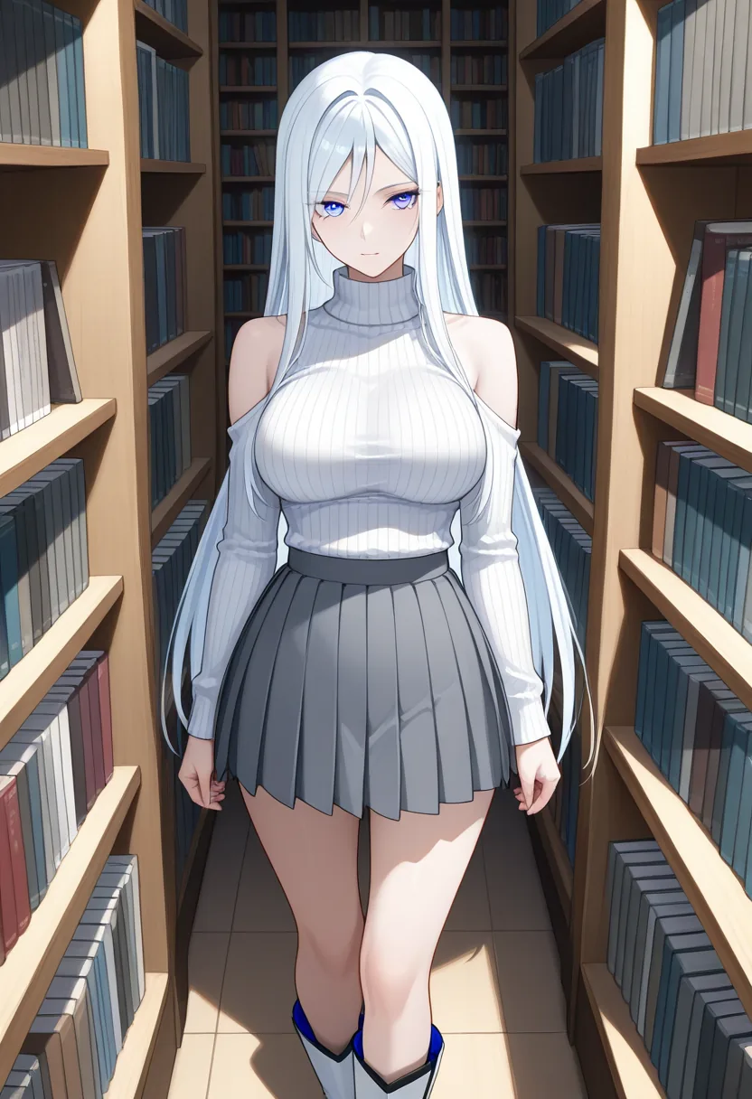 Story 97: Library Entrance Clothed — panel 1 — library entrance clothed